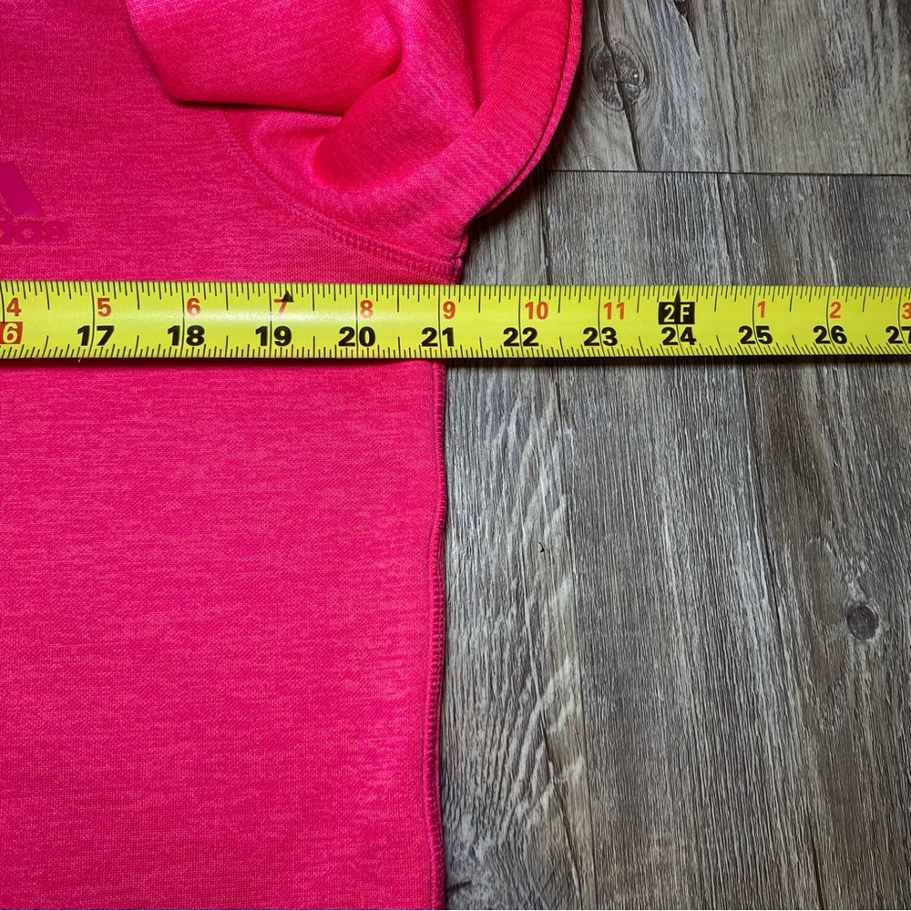 Adidas Womens Climawarm pullover hooded Pink sweatshirt size Medium - Picture 8 of 12